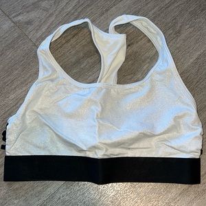 VS white sparkly sports bra